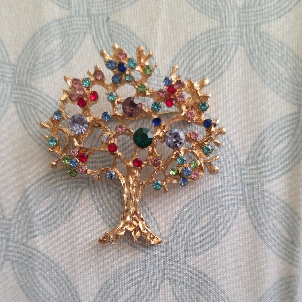 Colorful Tree Of Life Brooch